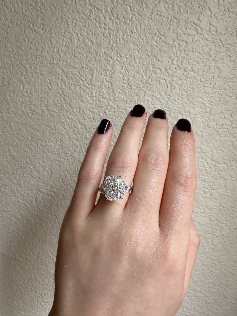 5 CT Mossenaite Engagement Ring