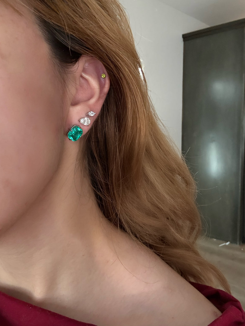 3 CT Elongated Cushion Cut Turquoise Earrings