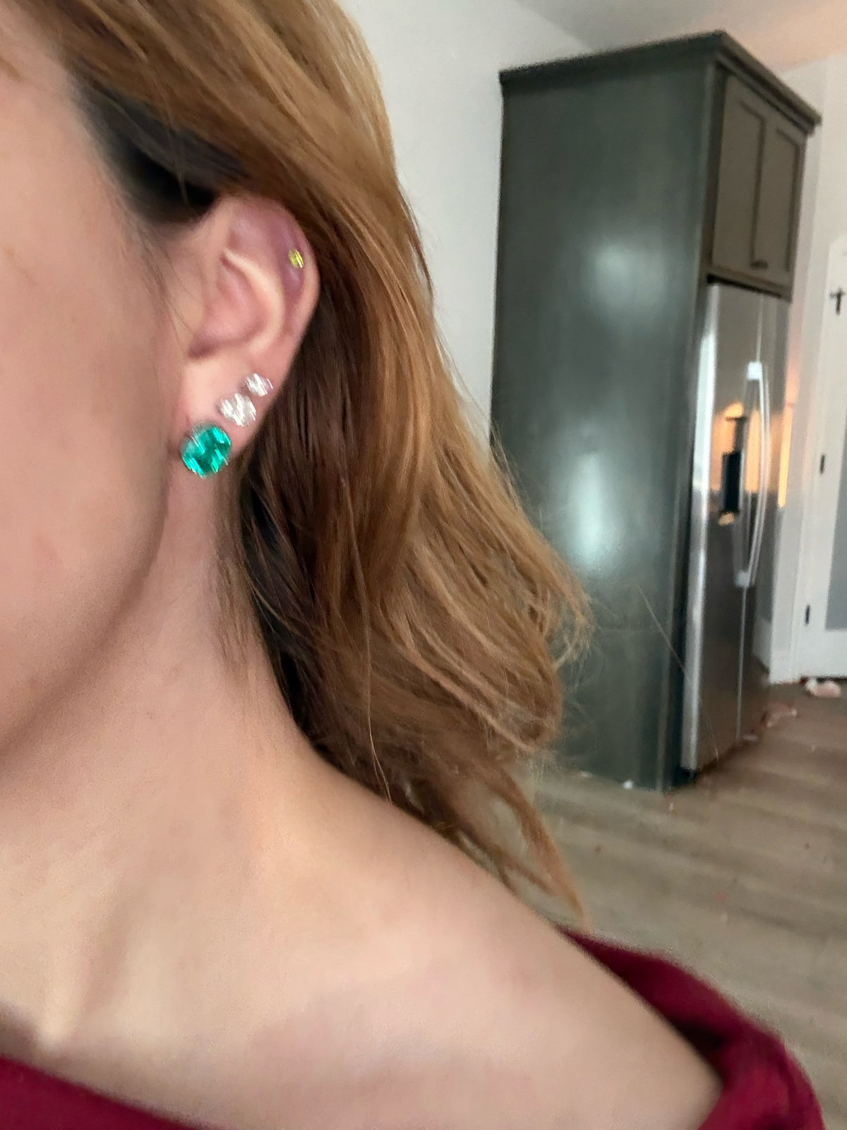 3 CT Elongated Cushion Cut Turquoise Earrings