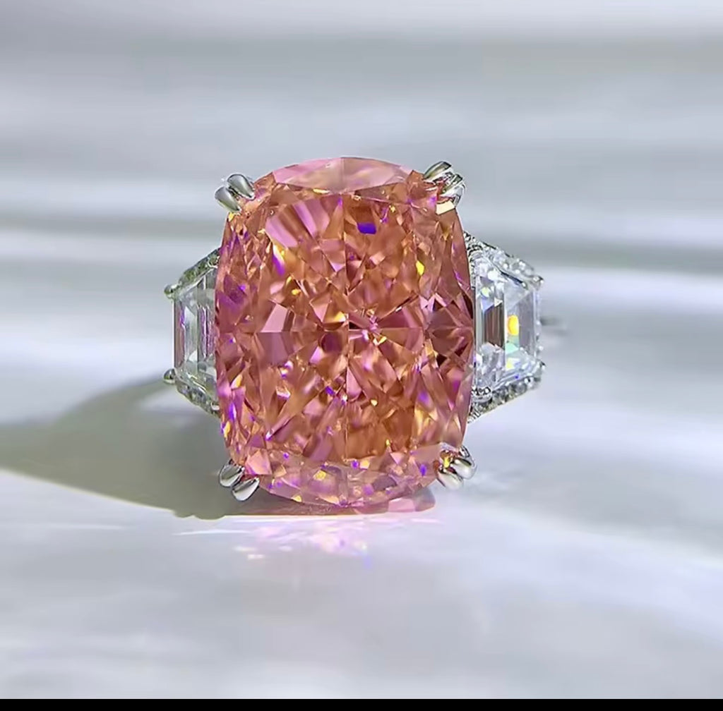 Pink Moissanite Ring