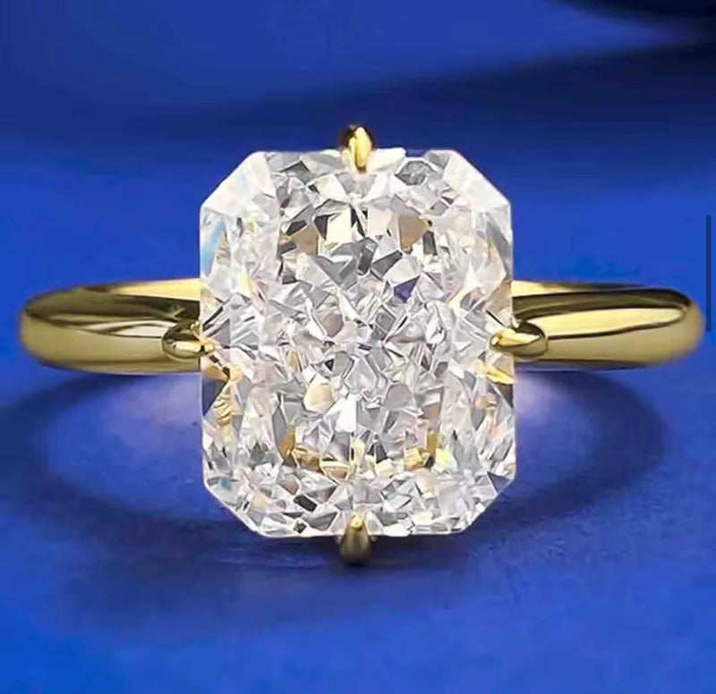 Moissanite Engagement Ring - Radiant Cut