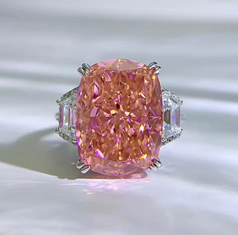 Pink Moissanite Ring